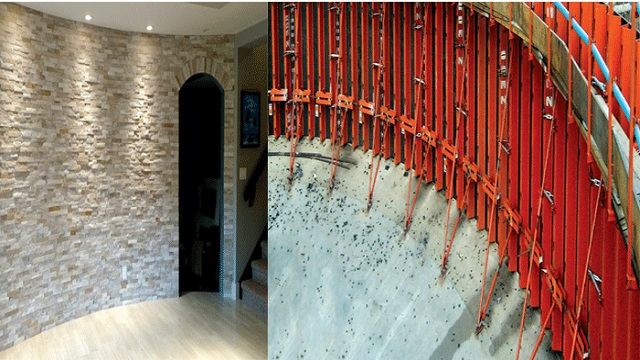 how to build a curved wall