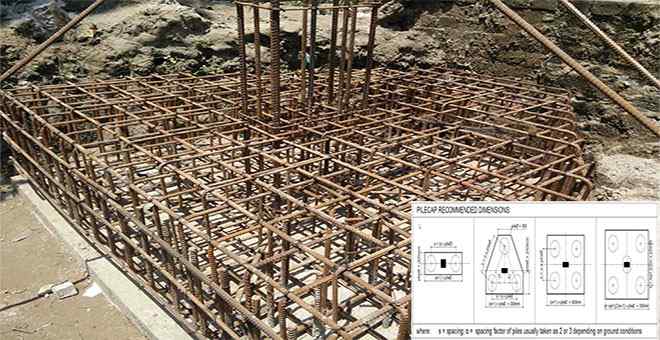 how to calculate pile cap reinforcement