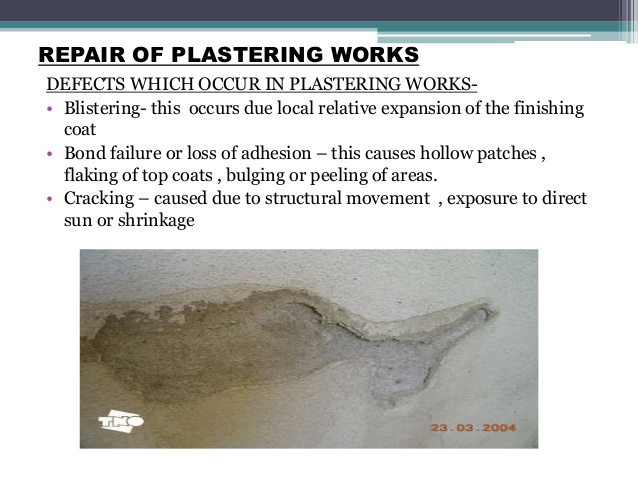 plastering defects