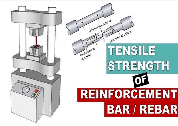 tensile test of reinforcing steel bars