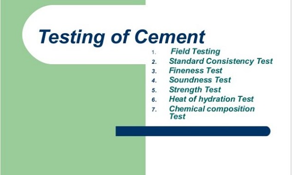 testing of cement